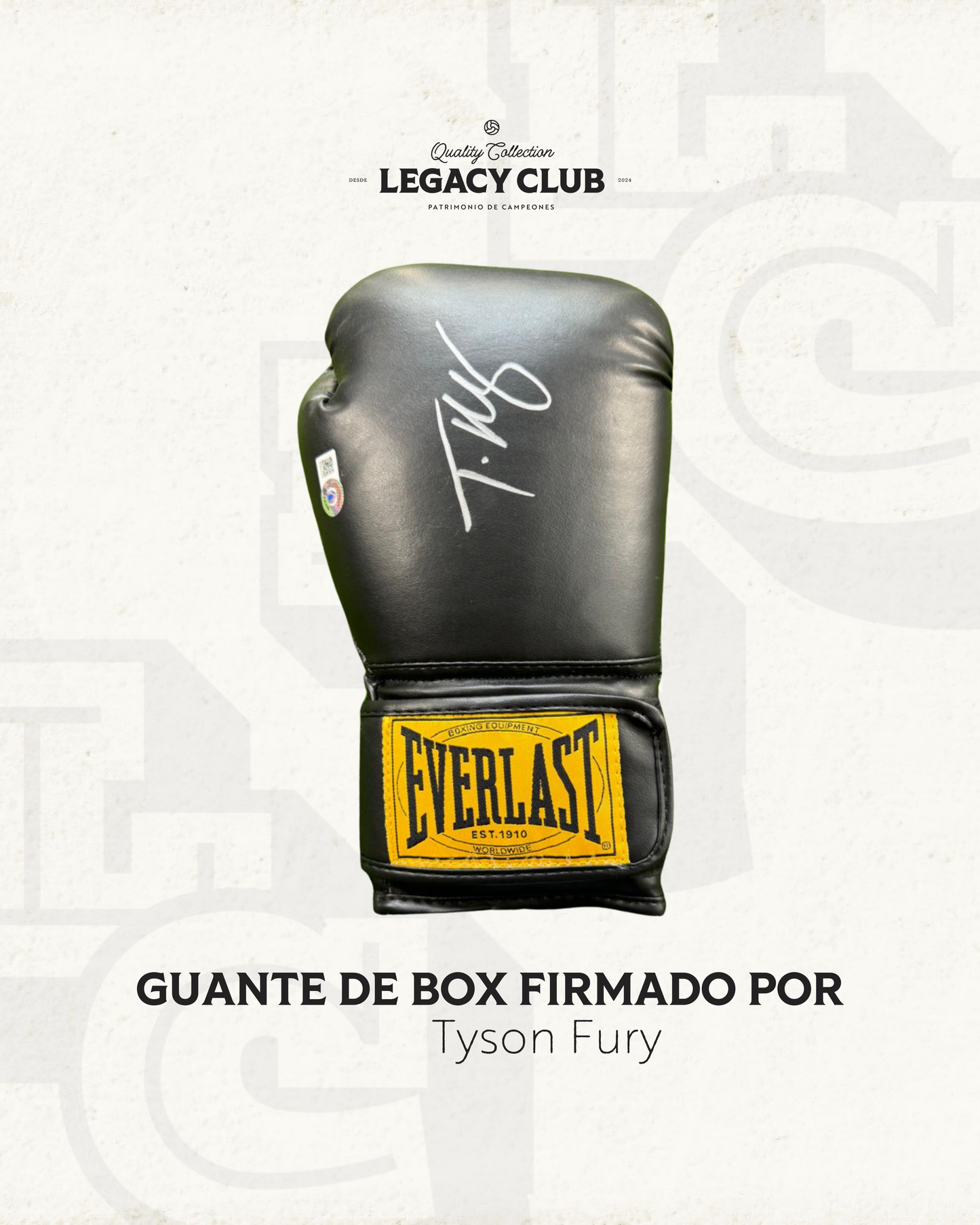 Guante firmado Tyson Fury