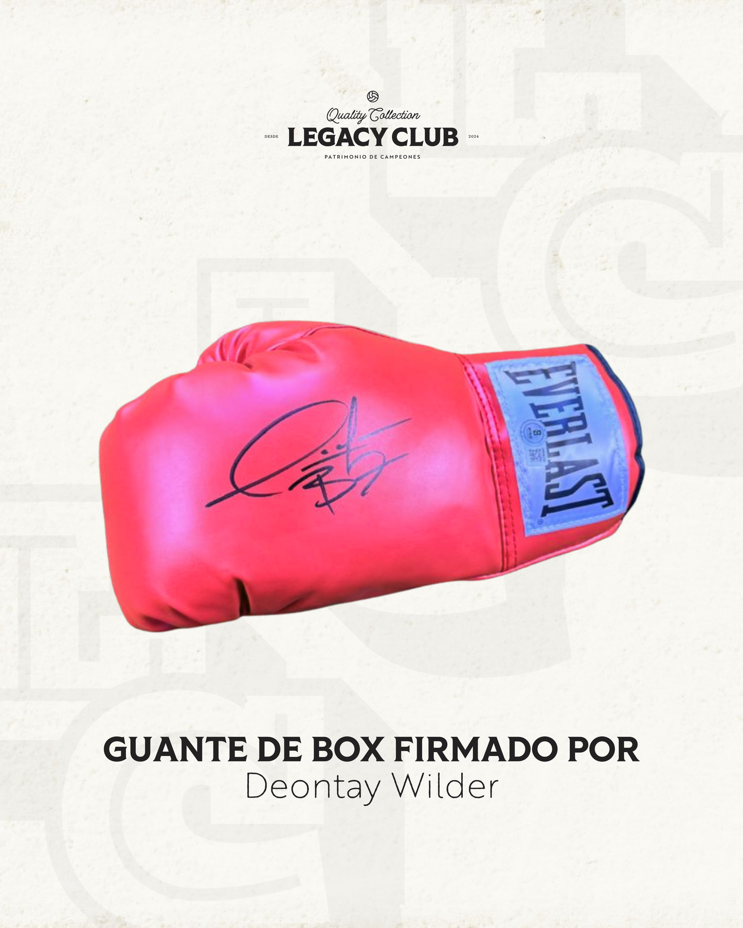 Guante firmado Deontay Wilder