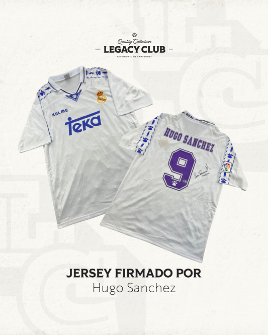 Jersey firmado Hugo Sanchez Real Madrid