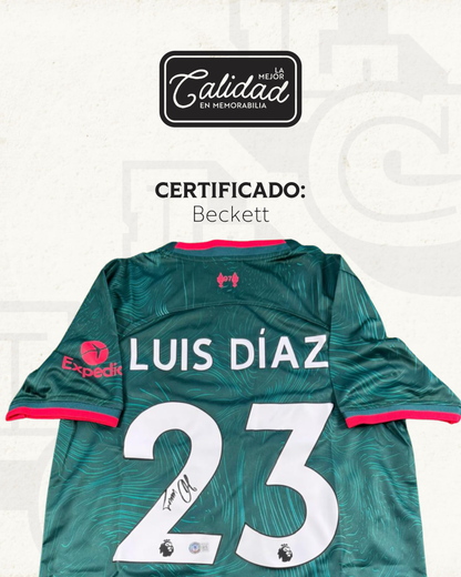 Jersey firmado Luis Diaz Liverpool Visitante