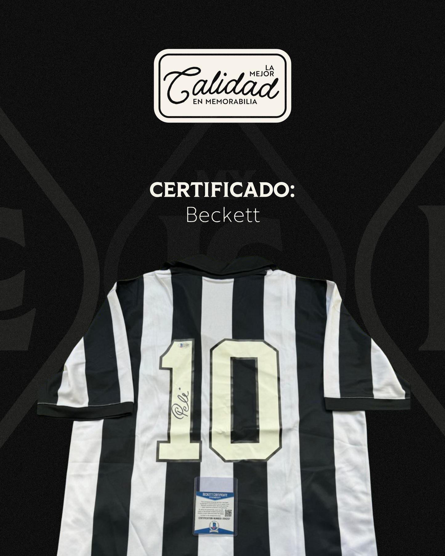 Jersey firmado Pelé Santos