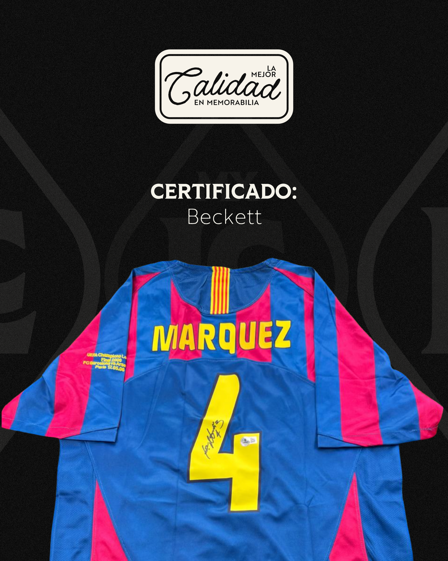 Jersey firmado Rafael Marquez Barcelona 2006