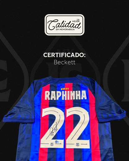 Jersey firmado Raphinha Barcelona