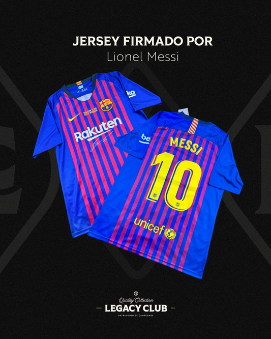 Jersey firmado Lionel Messi Barcelona 2019 Conmemorativa Balon de Oro