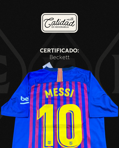 Jersey firmado Lionel Messi Barcelona 2019 Conmemorativa Balon de Oro