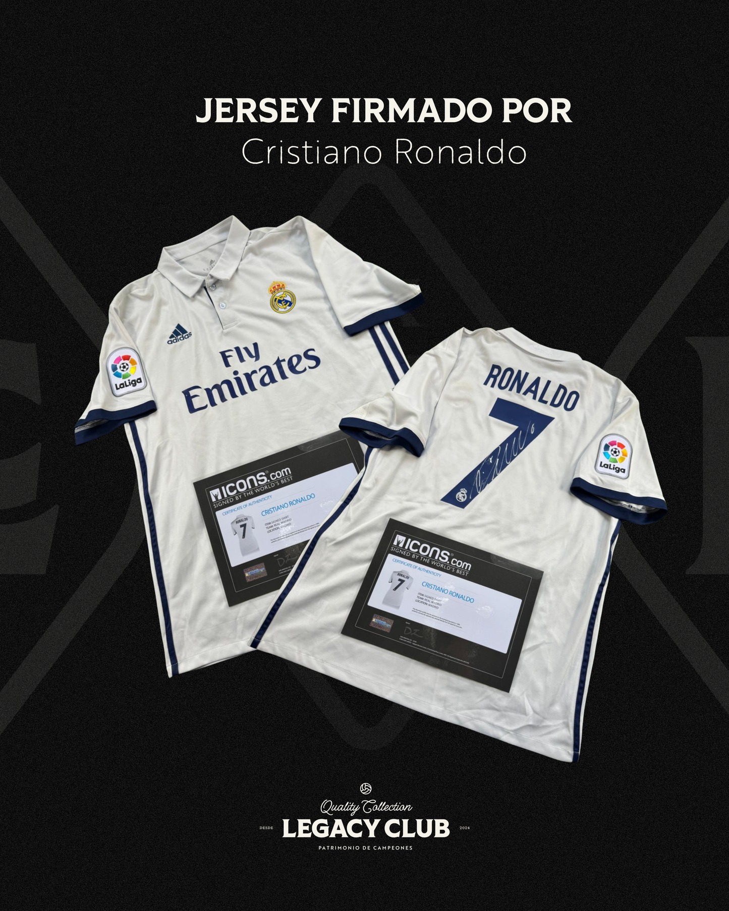 Jersey firmado Cristiano Ronaldo Real Madrid 2015