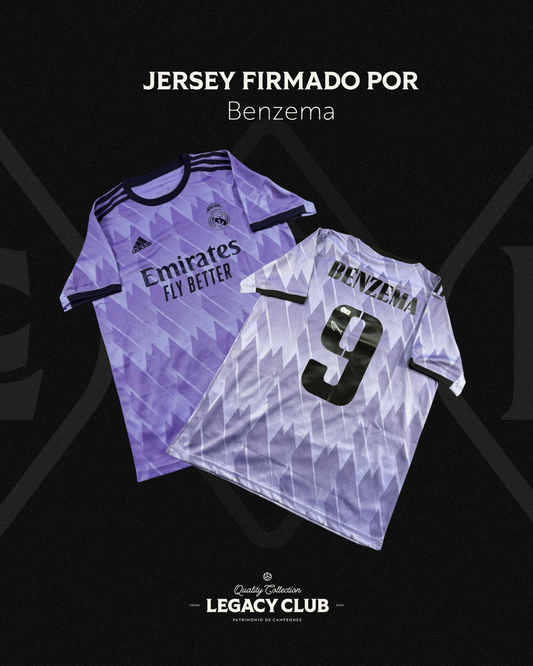 Jersey firmado Benzema Real Madrid Visitante