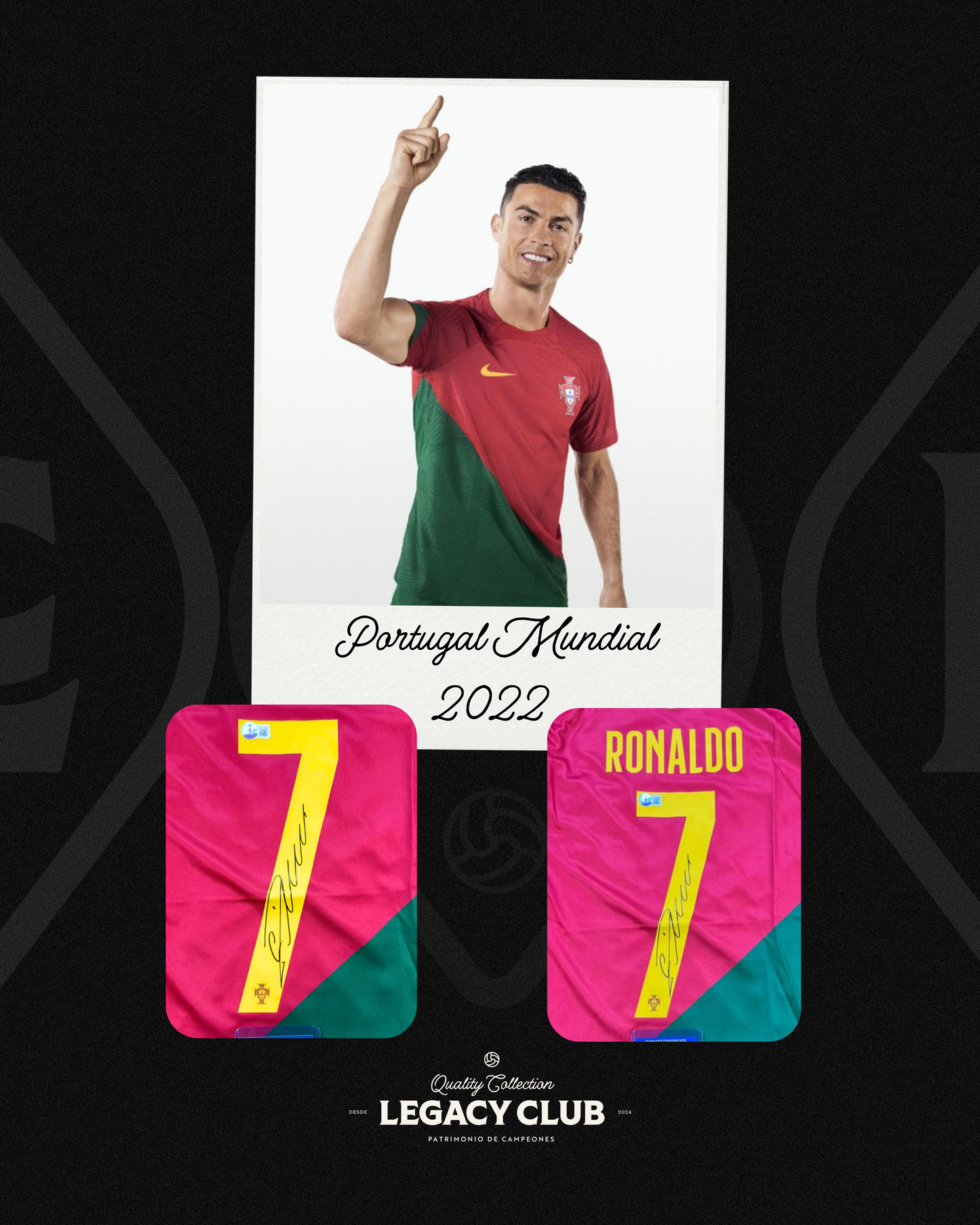 Jersey firmado Cristiano Ronaldo Portugal Mundial 2022