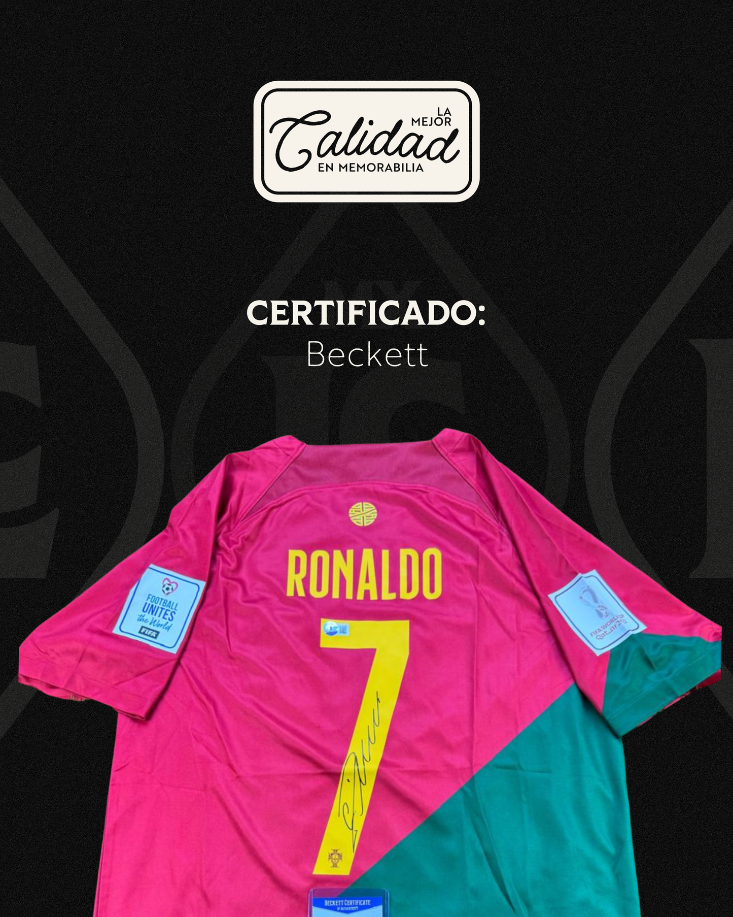 Jersey firmado Cristiano Ronaldo Portugal Mundial 2022