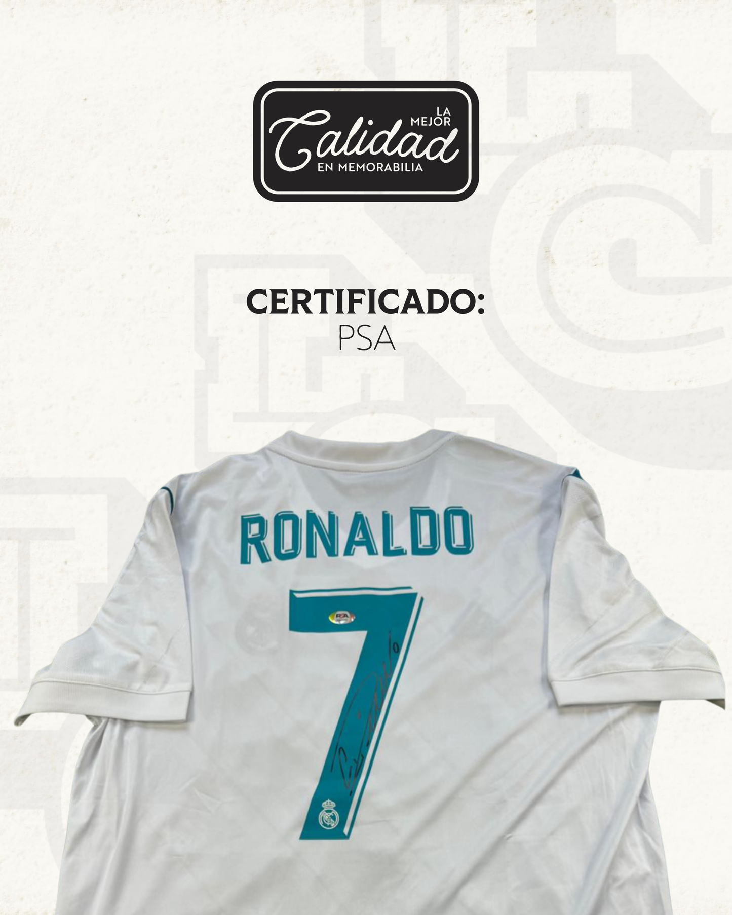 Jersey firmado Cristiano Ronaldo Real Madrid 2017