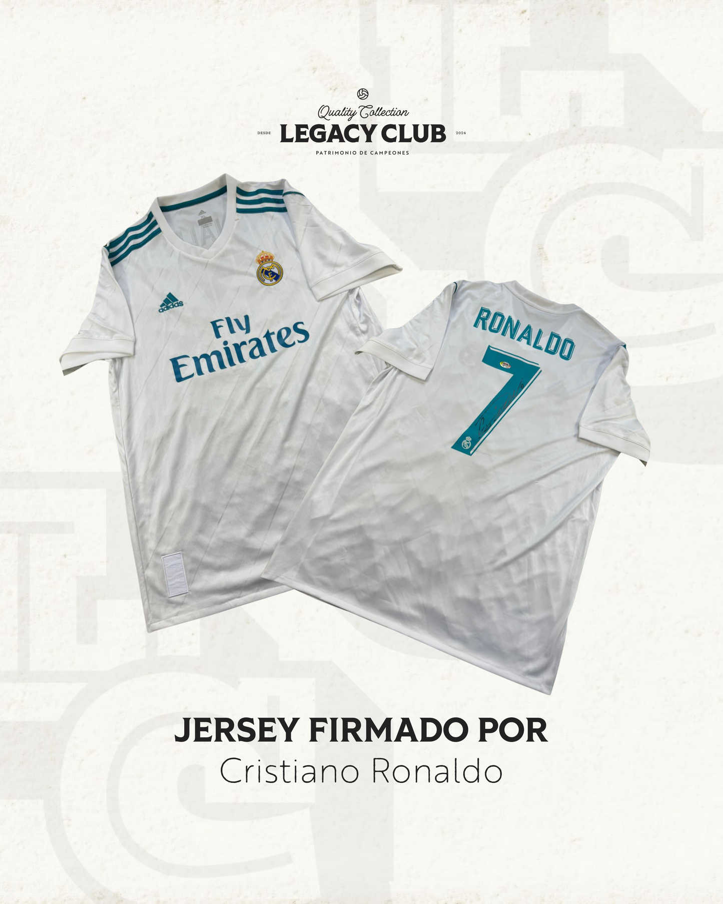 Jersey firmado Cristiano Ronaldo Real Madrid 2017