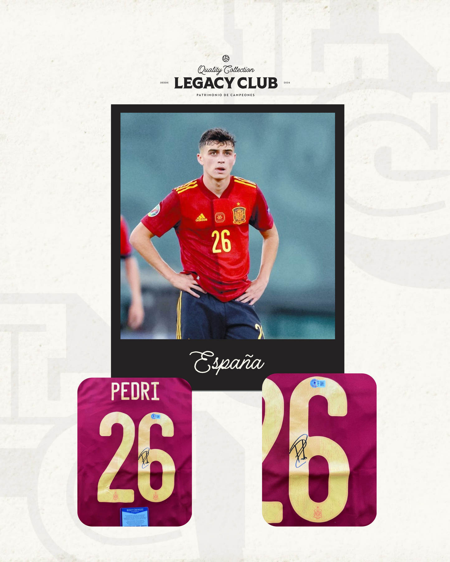 Jersey firmado Pedri Gonzalez España