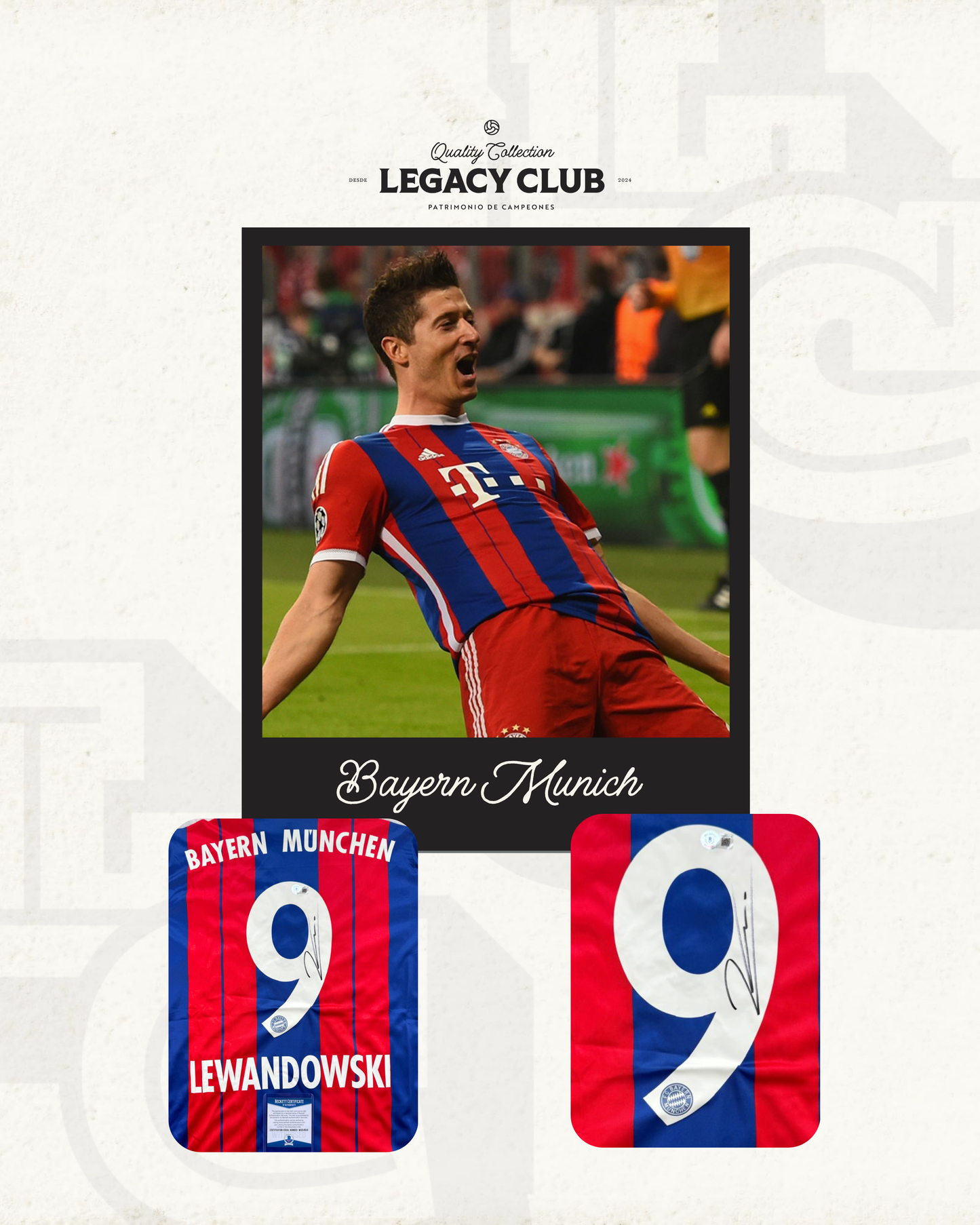 Jersey firmado Robert Lewandowski Bayern Munich