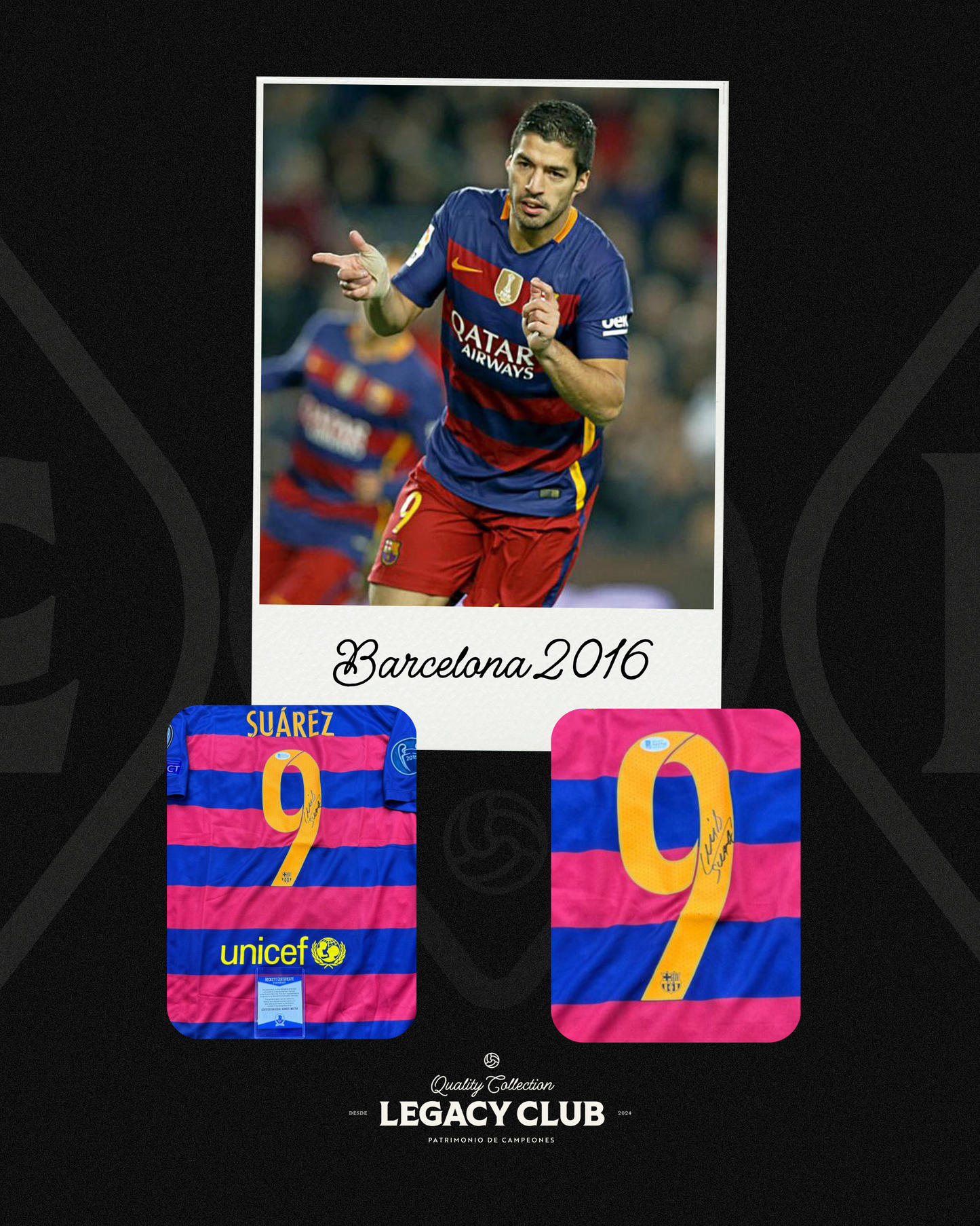 Jersey firmado Luis Suarez Barcelona 2016