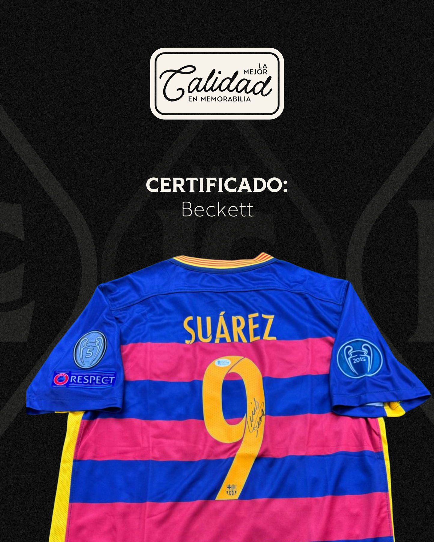 Jersey firmado Luis Suarez Barcelona 2016