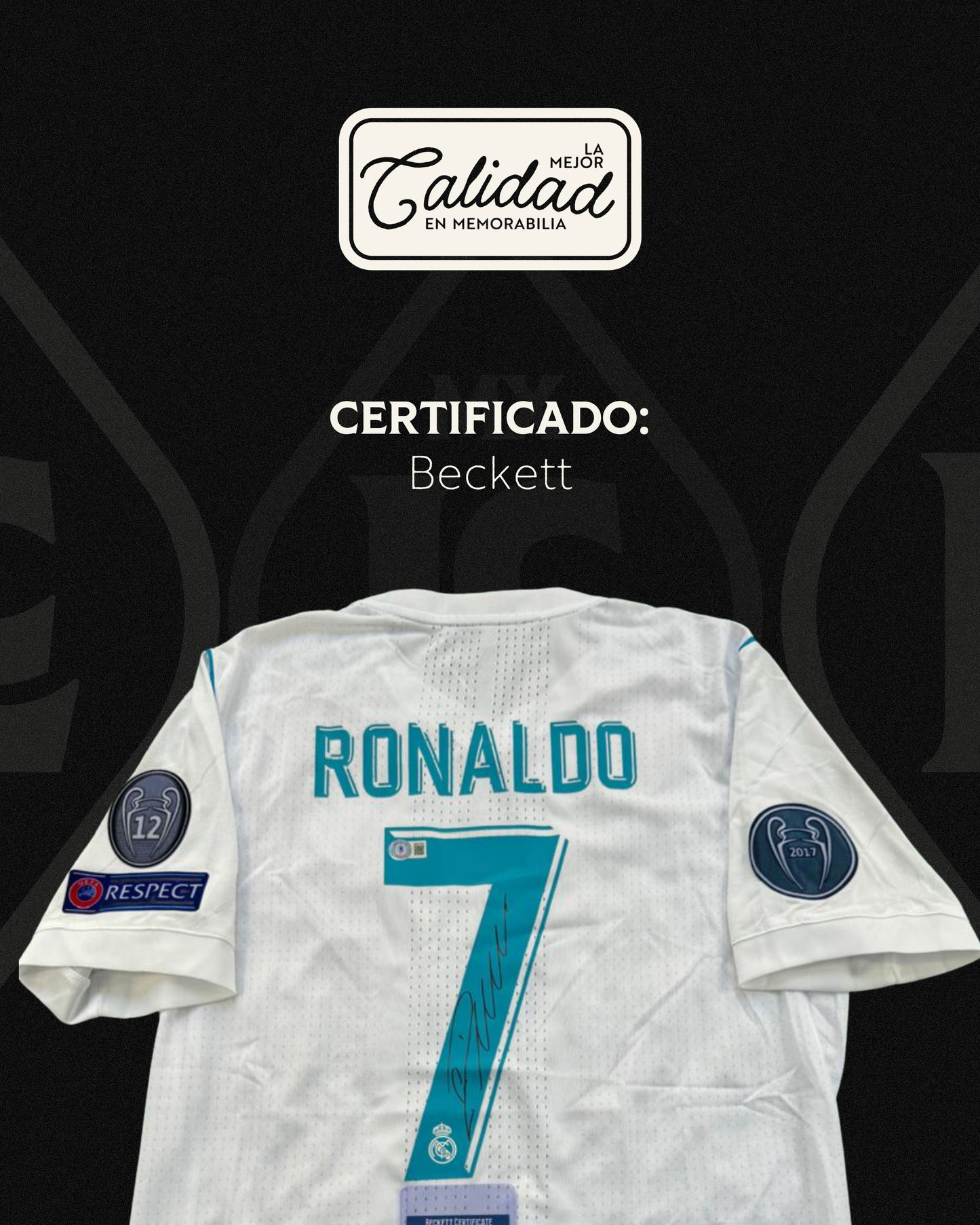 Jersey firmado Cristiano Ronaldo Real Madrid Final CL Kiev 2017