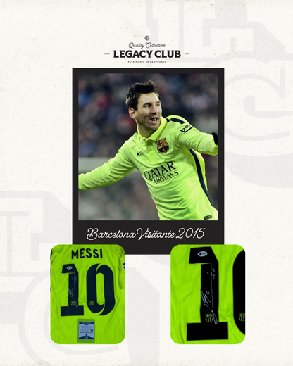 Jersey firmado Lionel Messi Barcelona Visitante 2015