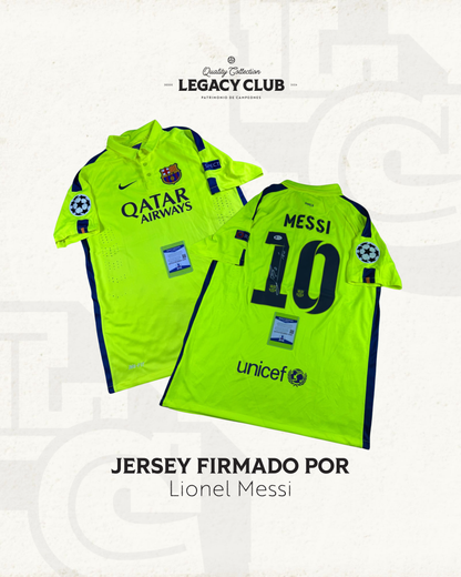 Jersey firmado Lionel Messi Barcelona Visitante 2015