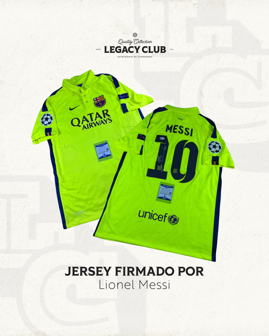 Jersey firmado Lionel Messi Barcelona Visitante 2015