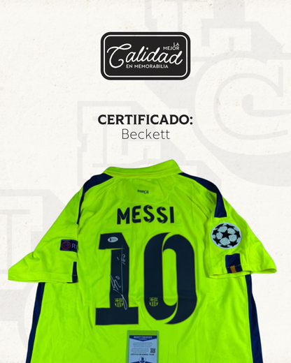 Jersey firmado Lionel Messi Barcelona Visitante 2015