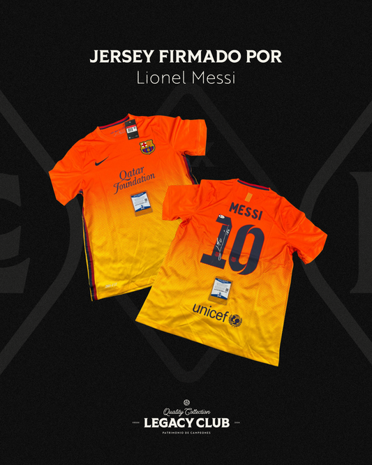 Jersey firmado Lionel Messi Barcelona Visitante 2013