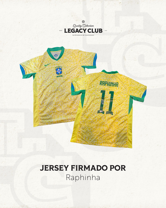 Jersey autografiado Raphinha Brasil