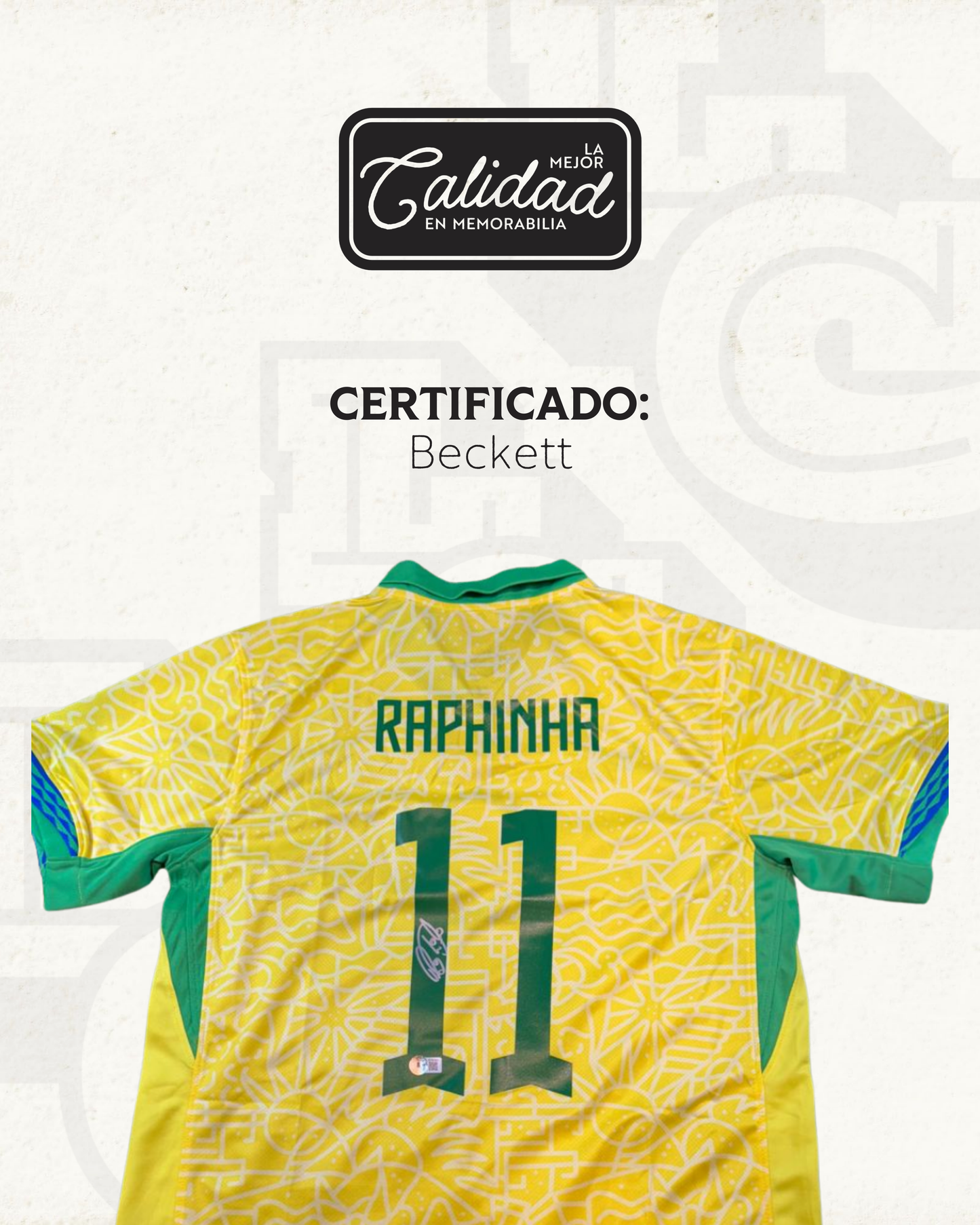Jersey autografiado Raphinha Brasil