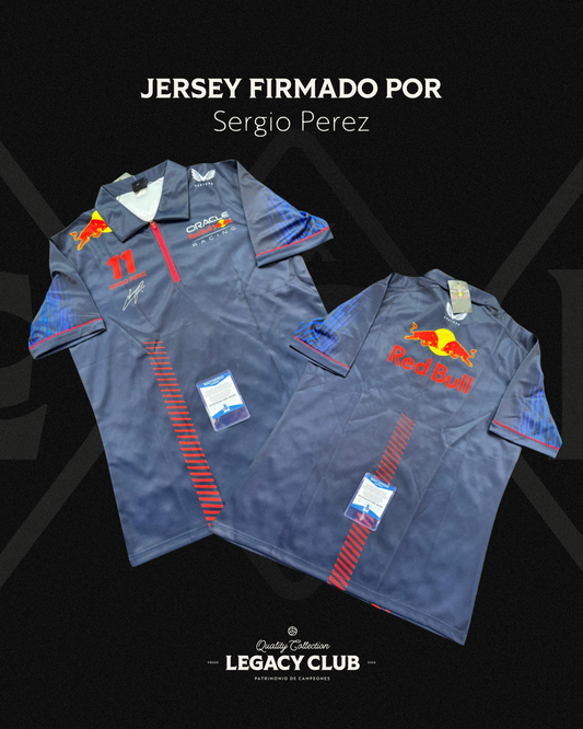 Playera firmada Sergio Perez Red Bull