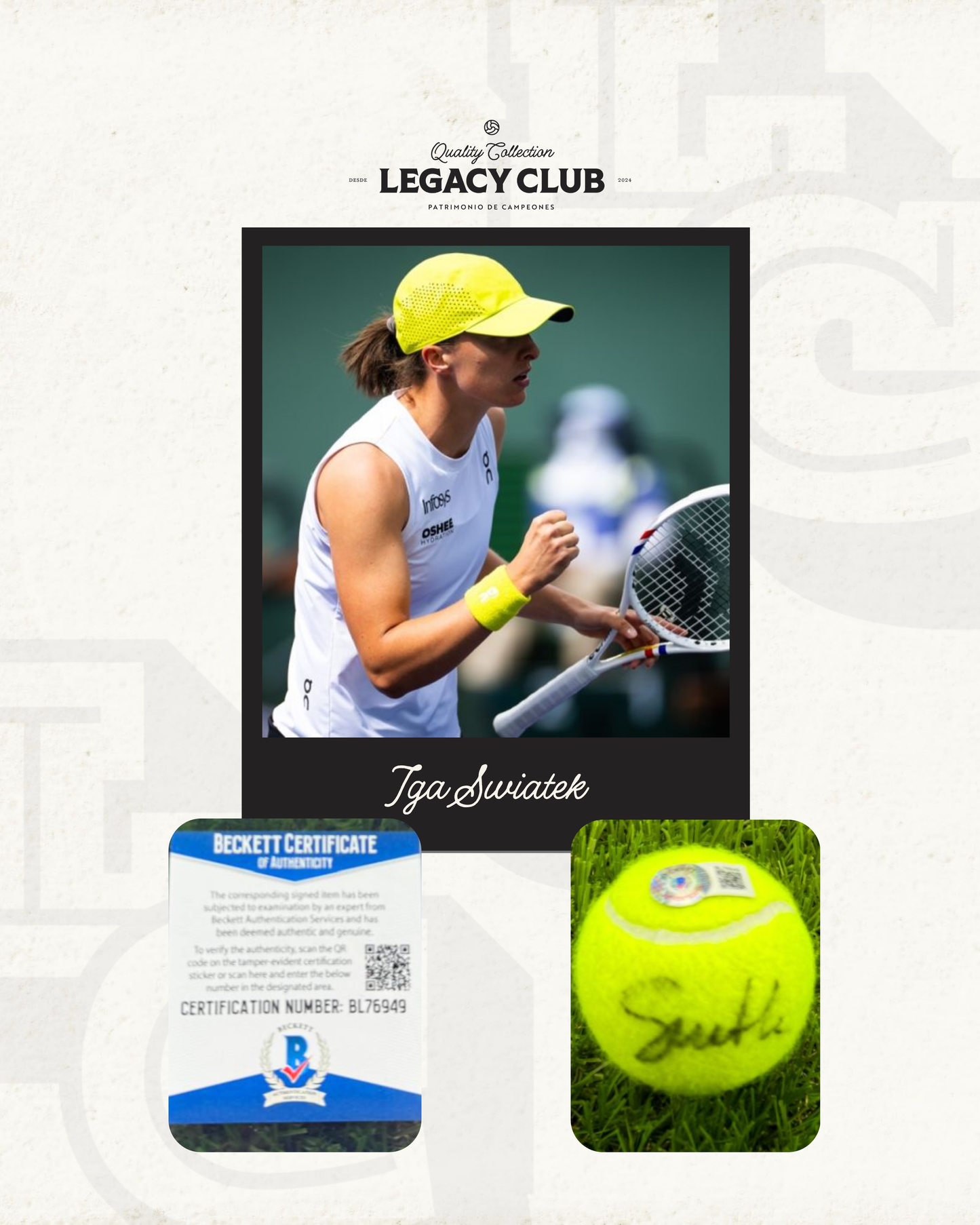 Pelota firmada Iga Swiatek
