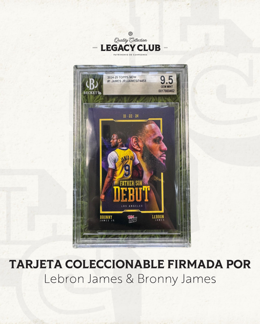 Tarjeta Lebron James & Bronny James Topps (BGS 9.5)