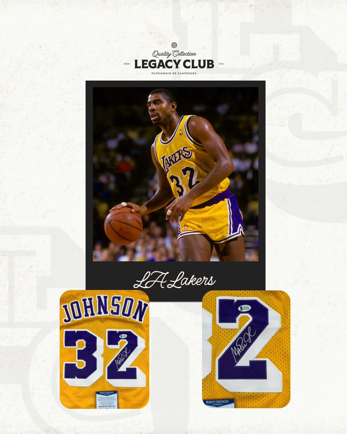 Jersey firmado Magic Johson LA Lakers