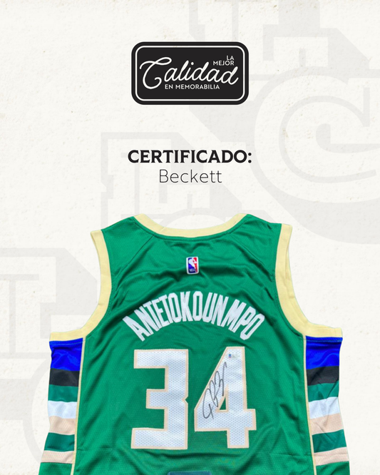 Jersey firmado Giannis Antetokounmpo Milwaukee Bucks