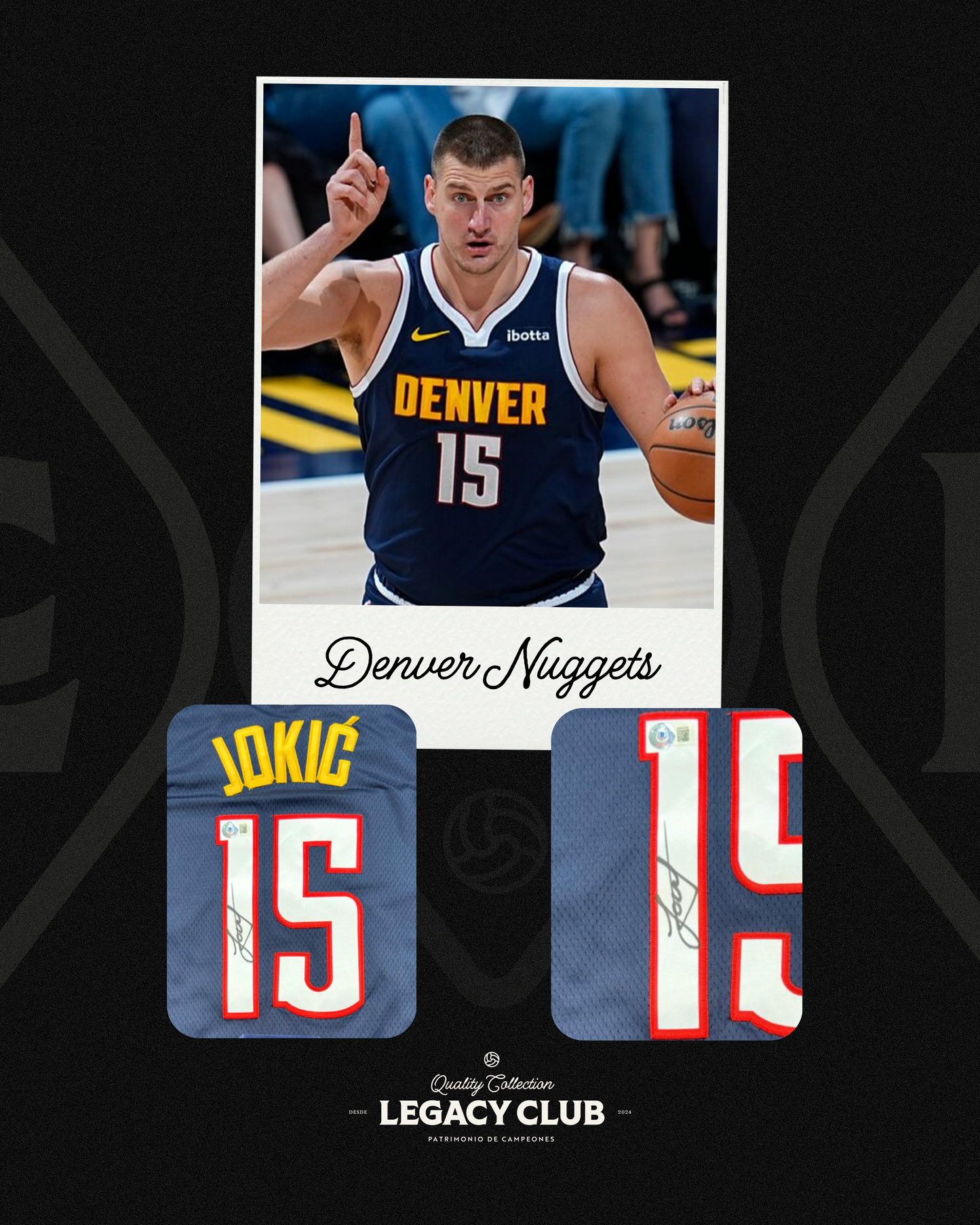 Jersey firmado Nikola Jokic Denver Nuggets