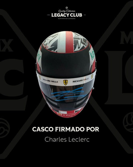 Casco firmado Charles Leclerc