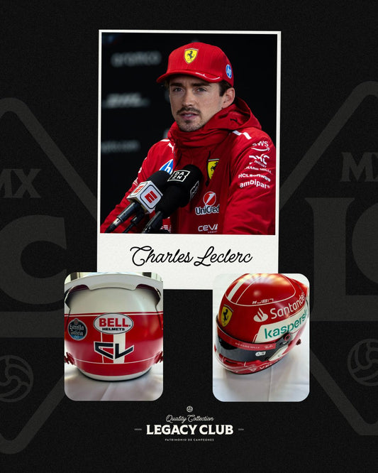 Casco firmado Charles Leclerc Tamaño Real