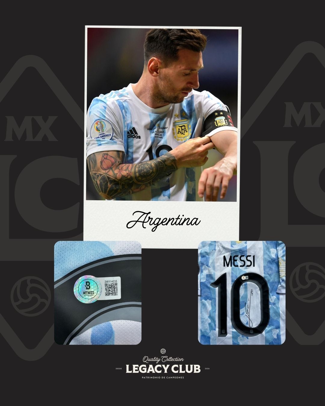 Jersey Firmado Lionel Messi Argentina Copa América 2021